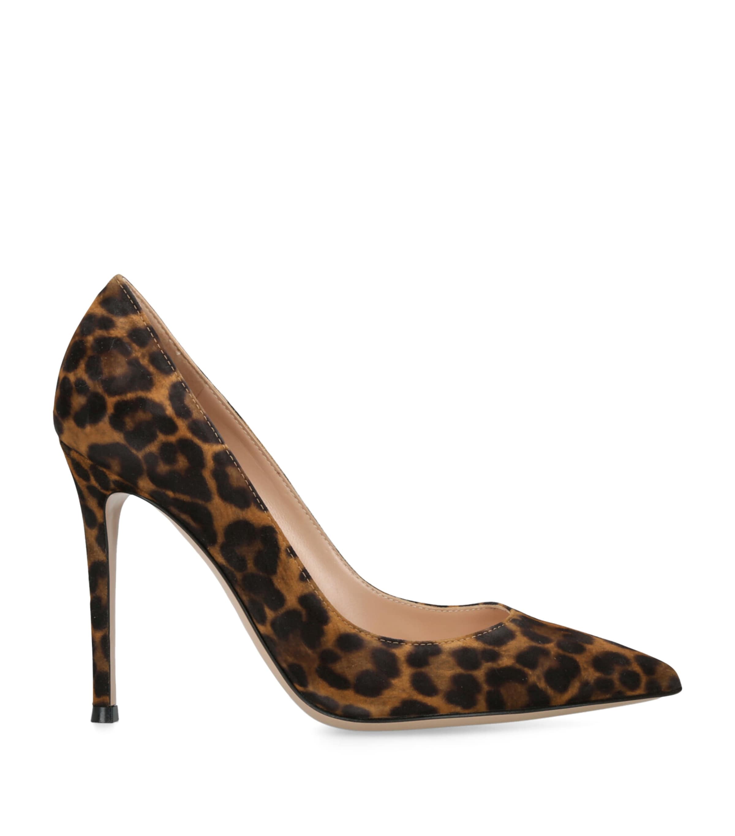 Gianvito Rossi Brown Suede Leopard Gianvito Pumps 105