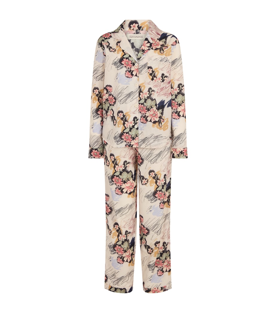 Organic Cotton Love Print Long Pyjamas
