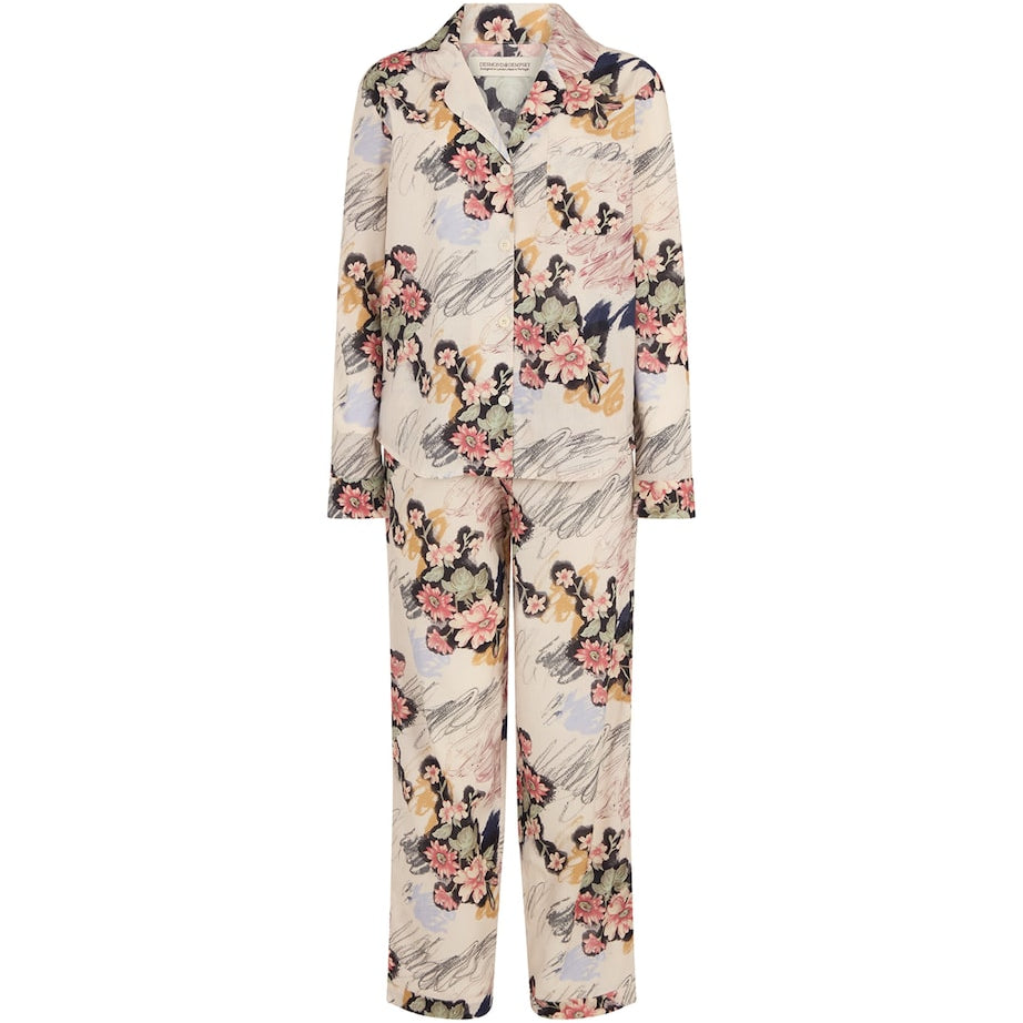 Organic Cotton Love Print Long Pyjamas