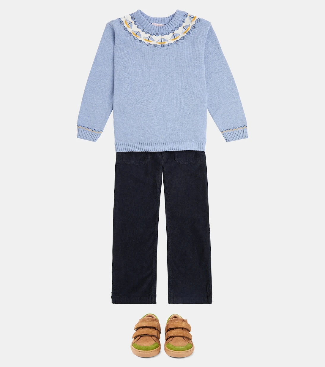 La Coqueta - Intarsia cotton sweatshirt