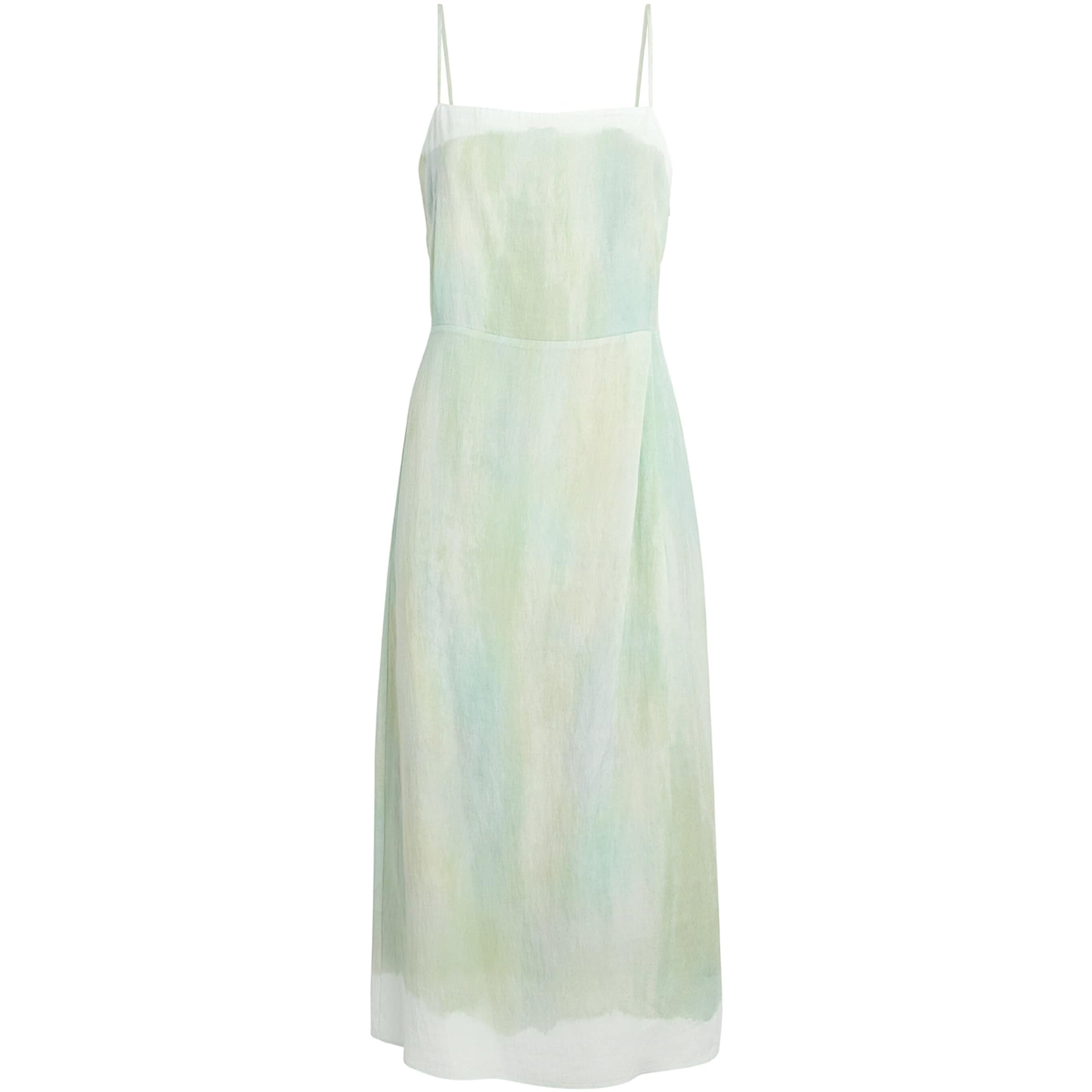 Satin Watercolour Midi Dress