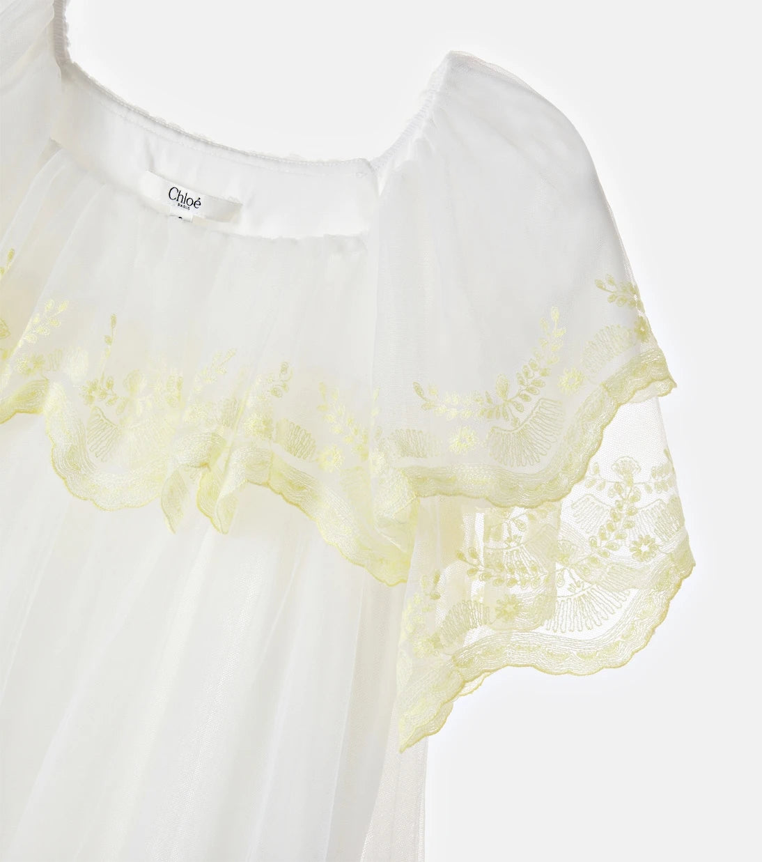 Chloé Kids - Embroidered tulle dress