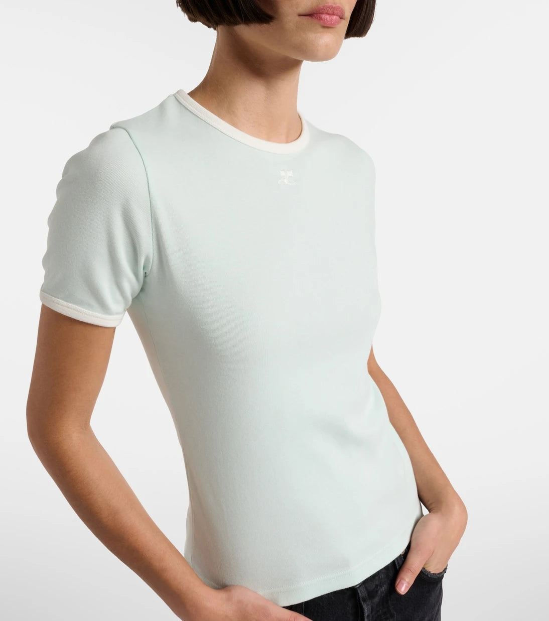 Courrèges - Signature logo cotton T-shirt