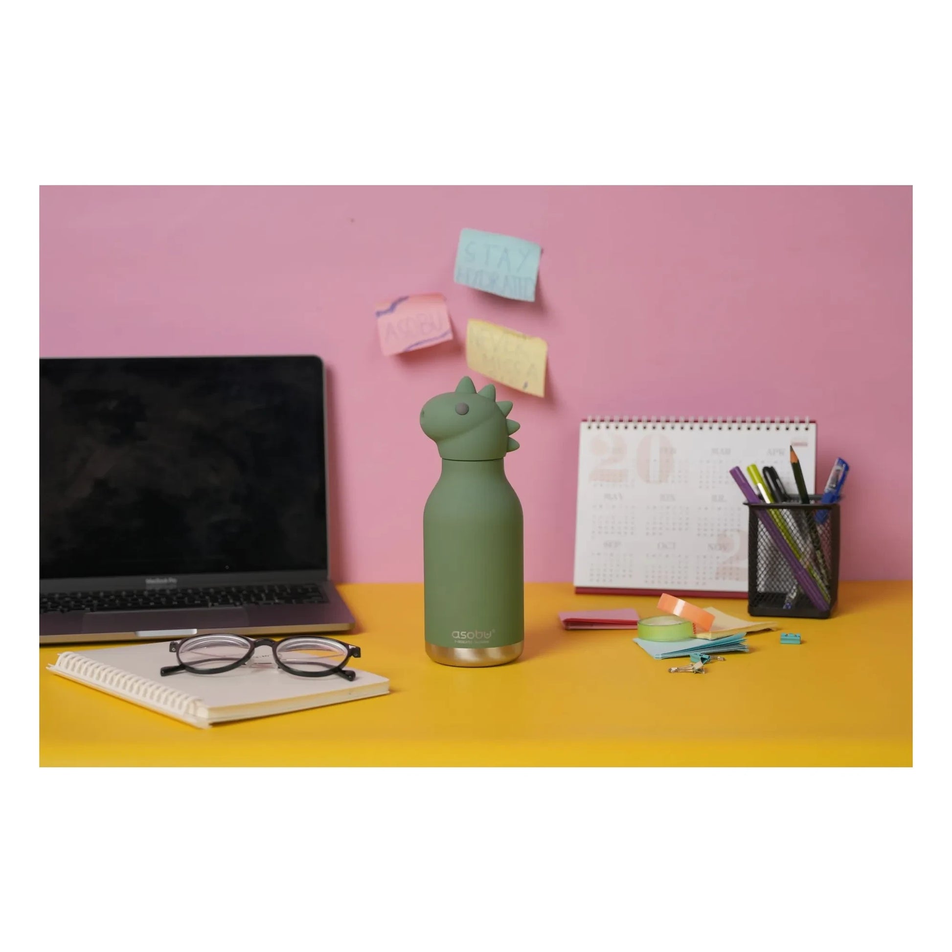 Asobu - Dinosaur stainless steel water bottle | Green