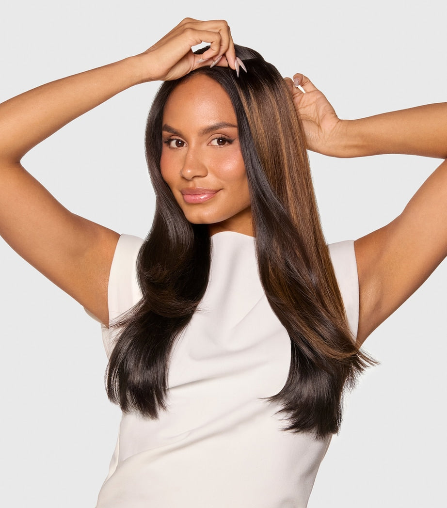 Beauty Works x Huda BARELY THERE Mix & Match Duo Clip-In Hair Extensions (20") ICED BLONDE