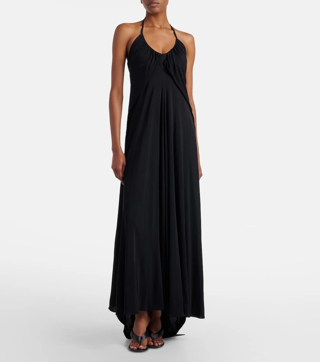 Alaïa - Draped jersey maxi dress