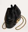 Valentino Garavani Black Leather VLogo Bucket Bag