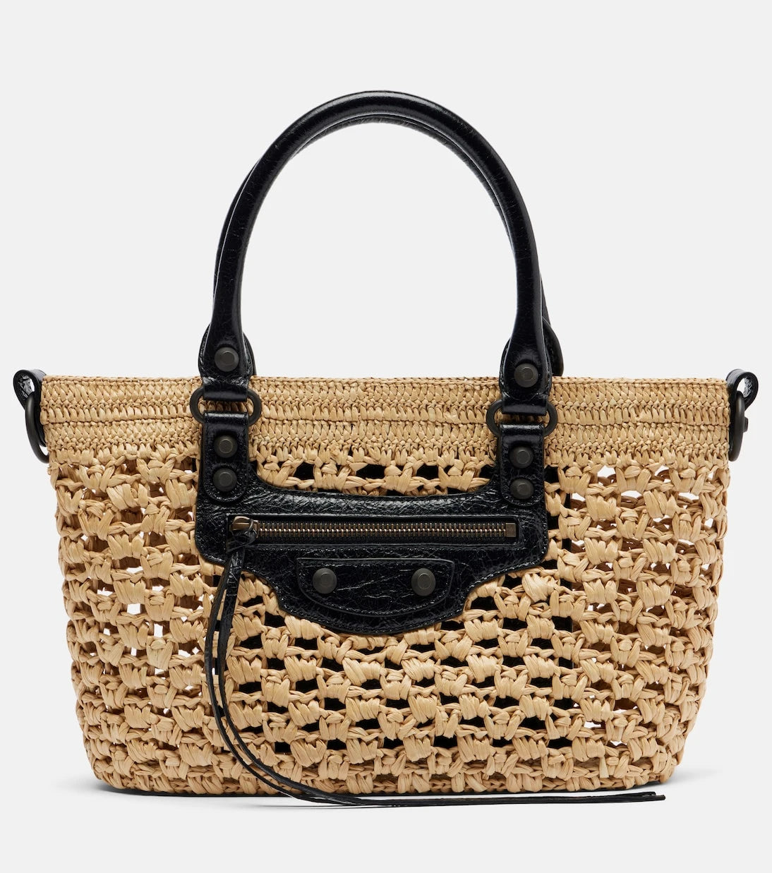 Balenciaga - Le City Small raffia basket bag