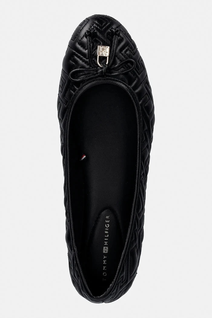 Кожени балеринки Tommy Hilfiger TH QUILTED BALLERINA