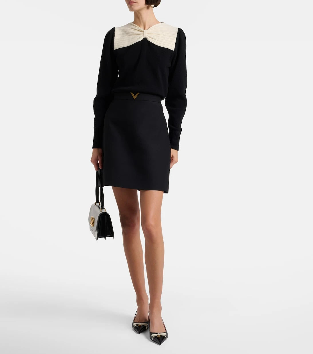 Valentino Garavani - Bepointy leather slingback pumps