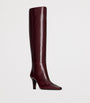 Saint Laurent Pink Patent Leather Jill Knee-High Boots 75