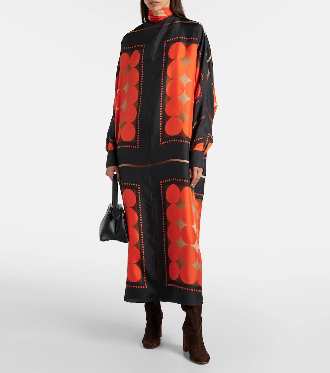 Khaite - Lexi printed satin maxi dress