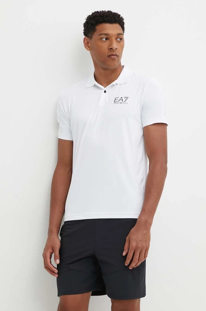 EA7 Emporio Armani antrenman yakalı tişört