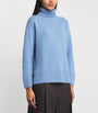 Harrods Blue Cashmere Rollneck Sweater