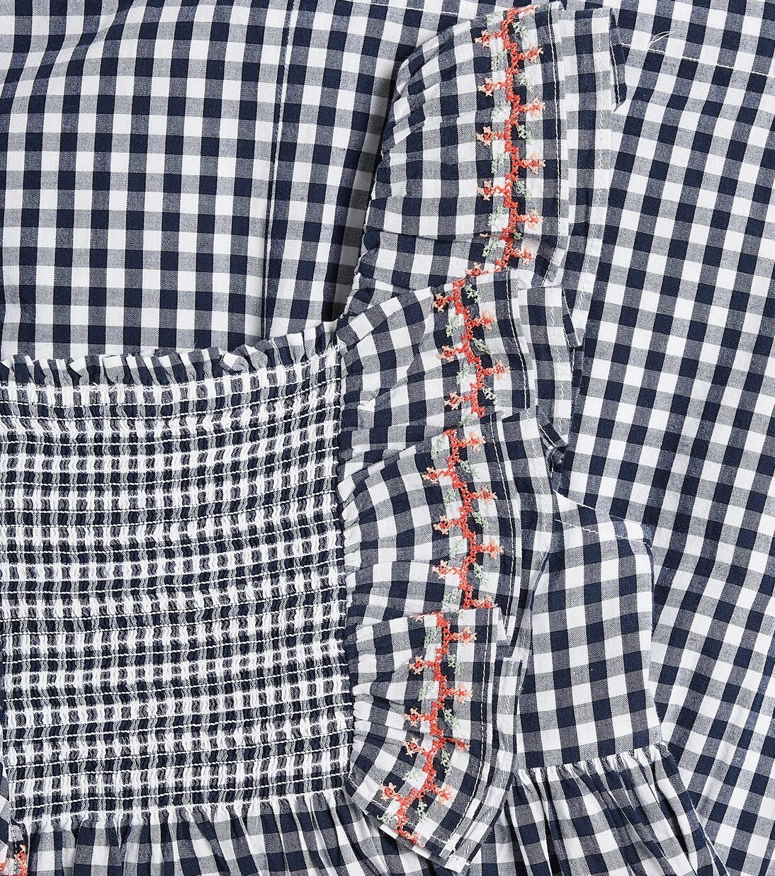 Tartine et Chocolat - Gingham embroidered cotton dress