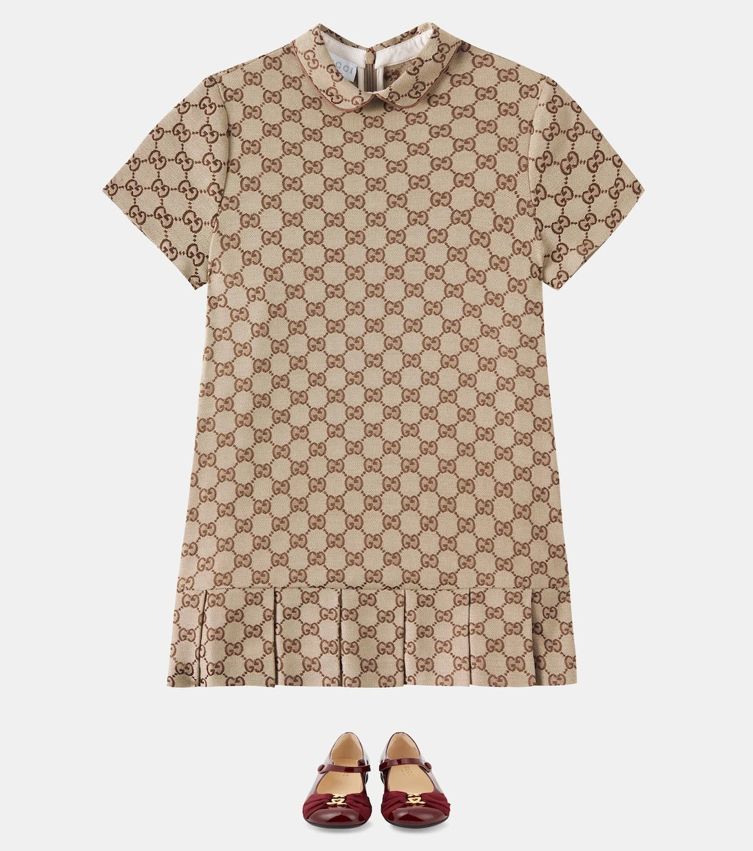 Gucci Kids - GG canvas pleated dress