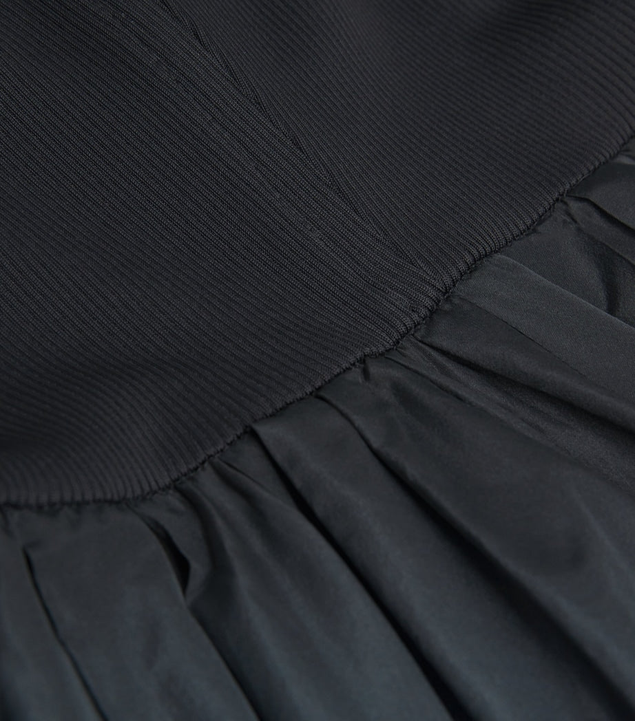 Maje Black Strapless Midi Dress