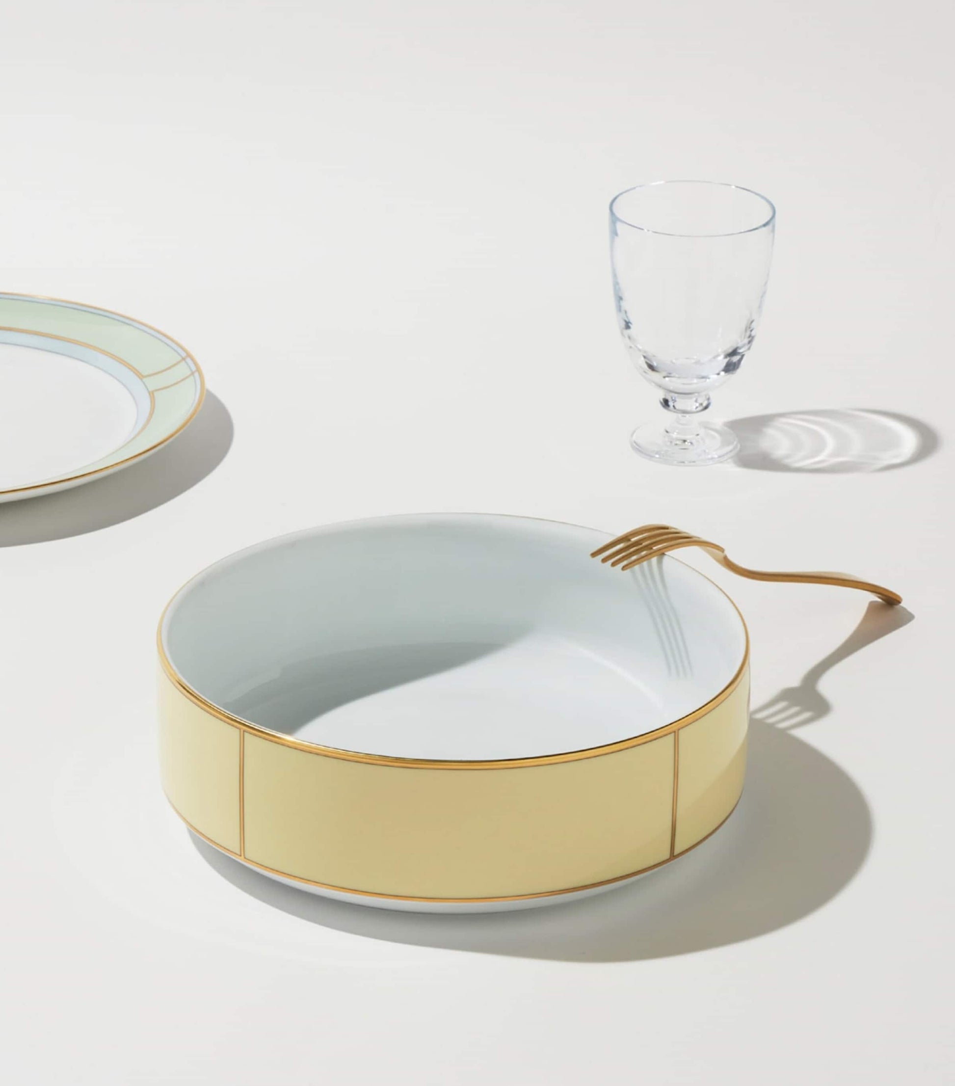 GINORI 1735 Porcelain Colonna Diva Giallo Salad Bowl (24cm)