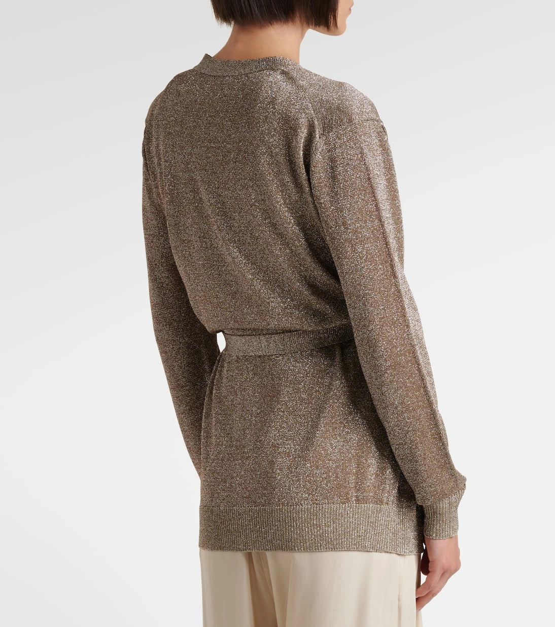 Missoni - Knitted lamé wrap cardigan