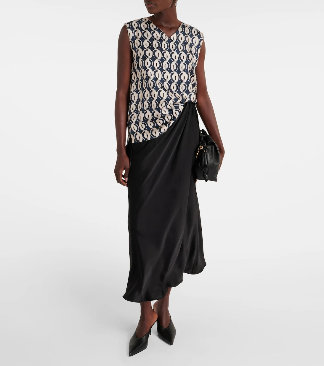 'S Max Mara - Timetop printed silk top