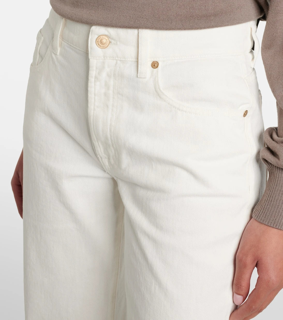 7 For All Mankind - Tess cotton and hemp straight pants