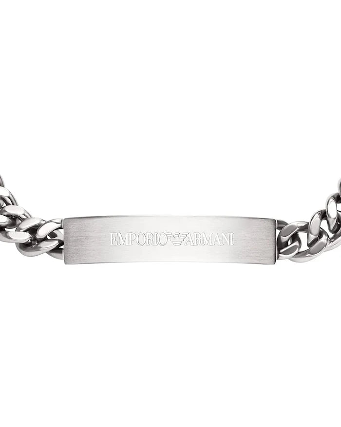 Emporio Armani erkek paslanmaz çelik bileklik Eagle Logo
