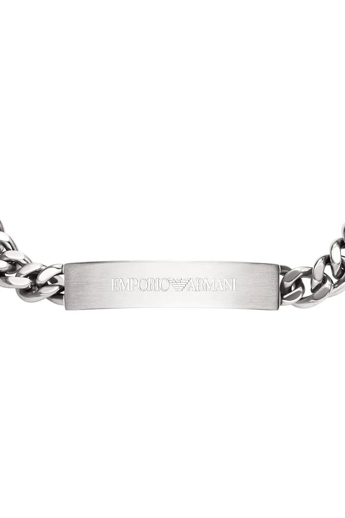 Emporio Armani erkek paslanmaz çelik bileklik Eagle Logo