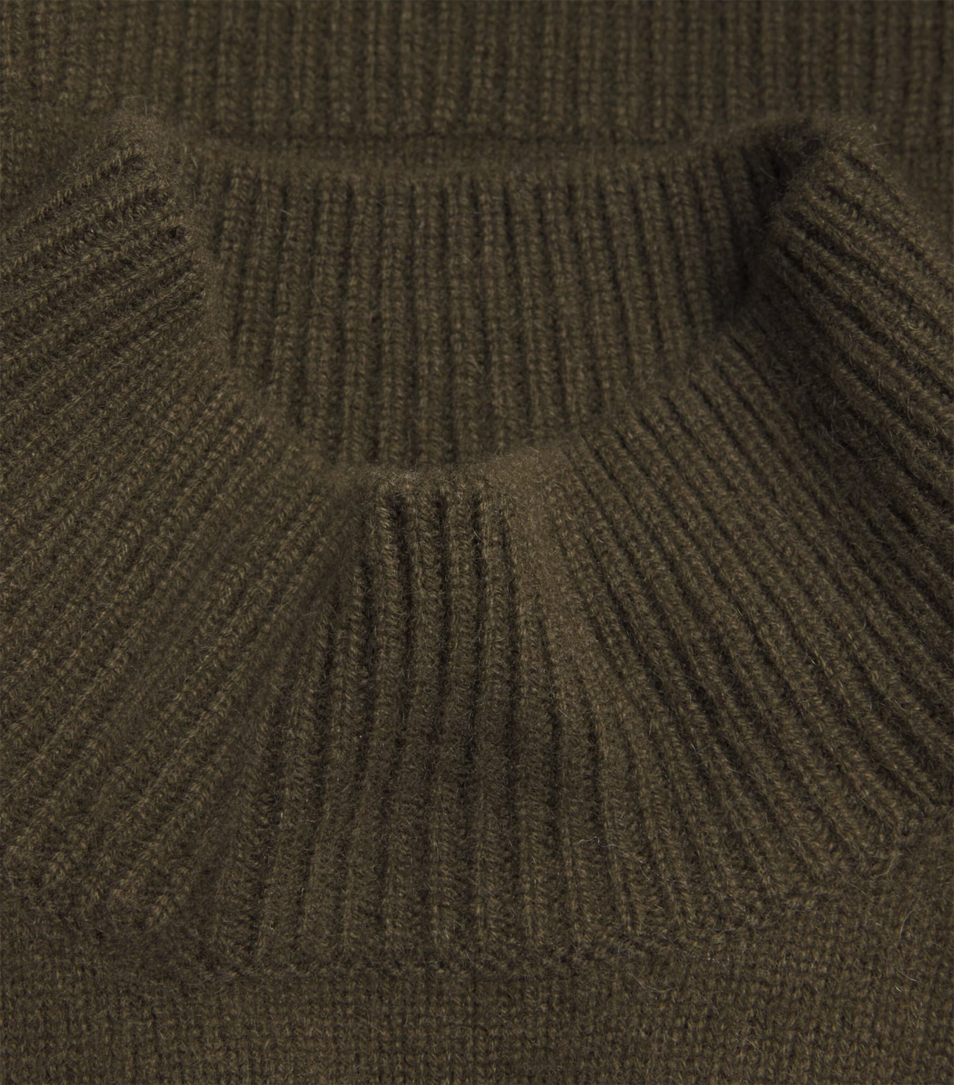 Green Cashmere High Neck Sweater