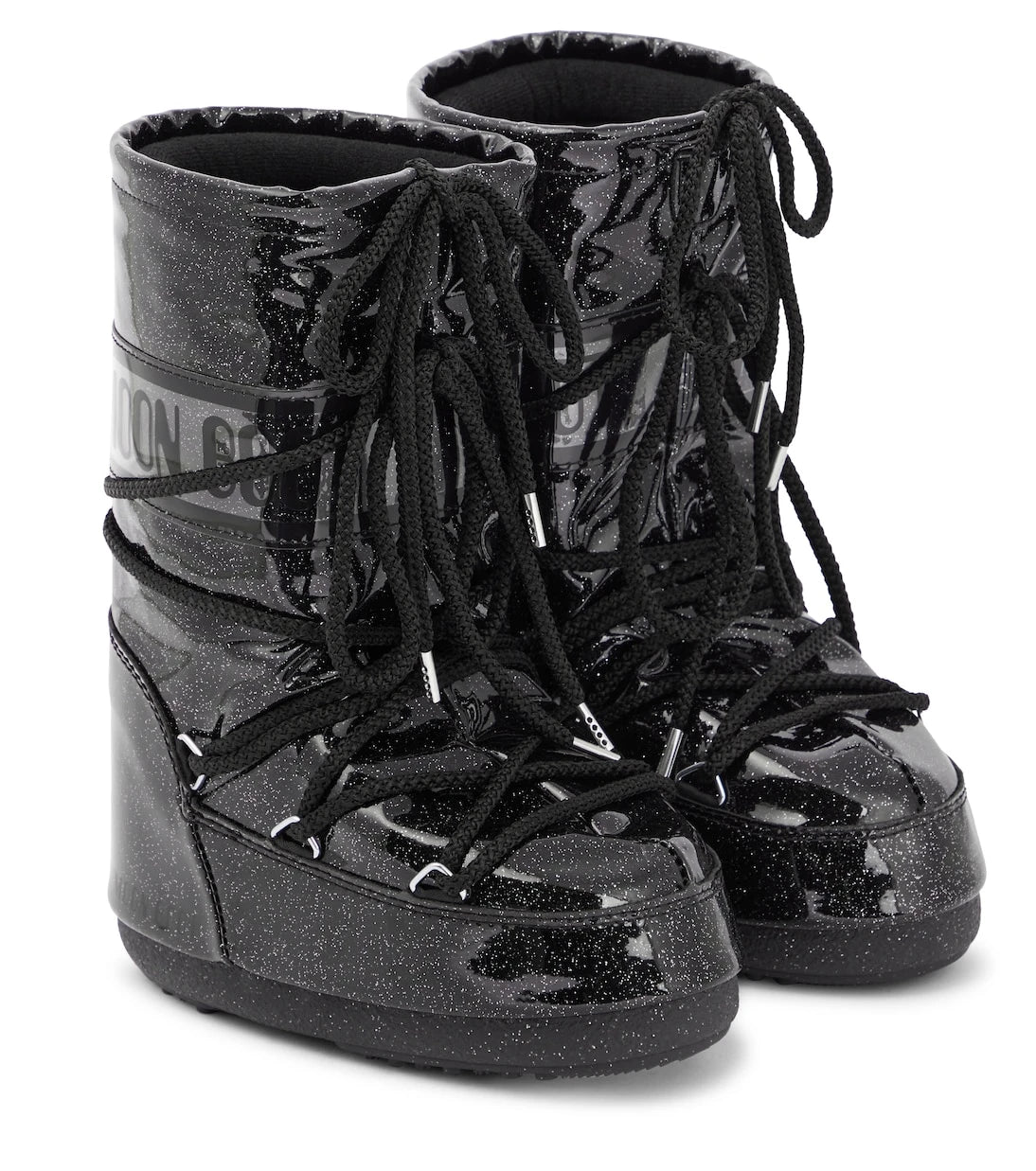 Moon Boot Kids - جزمة ثلج Icon Glitter مطاطية