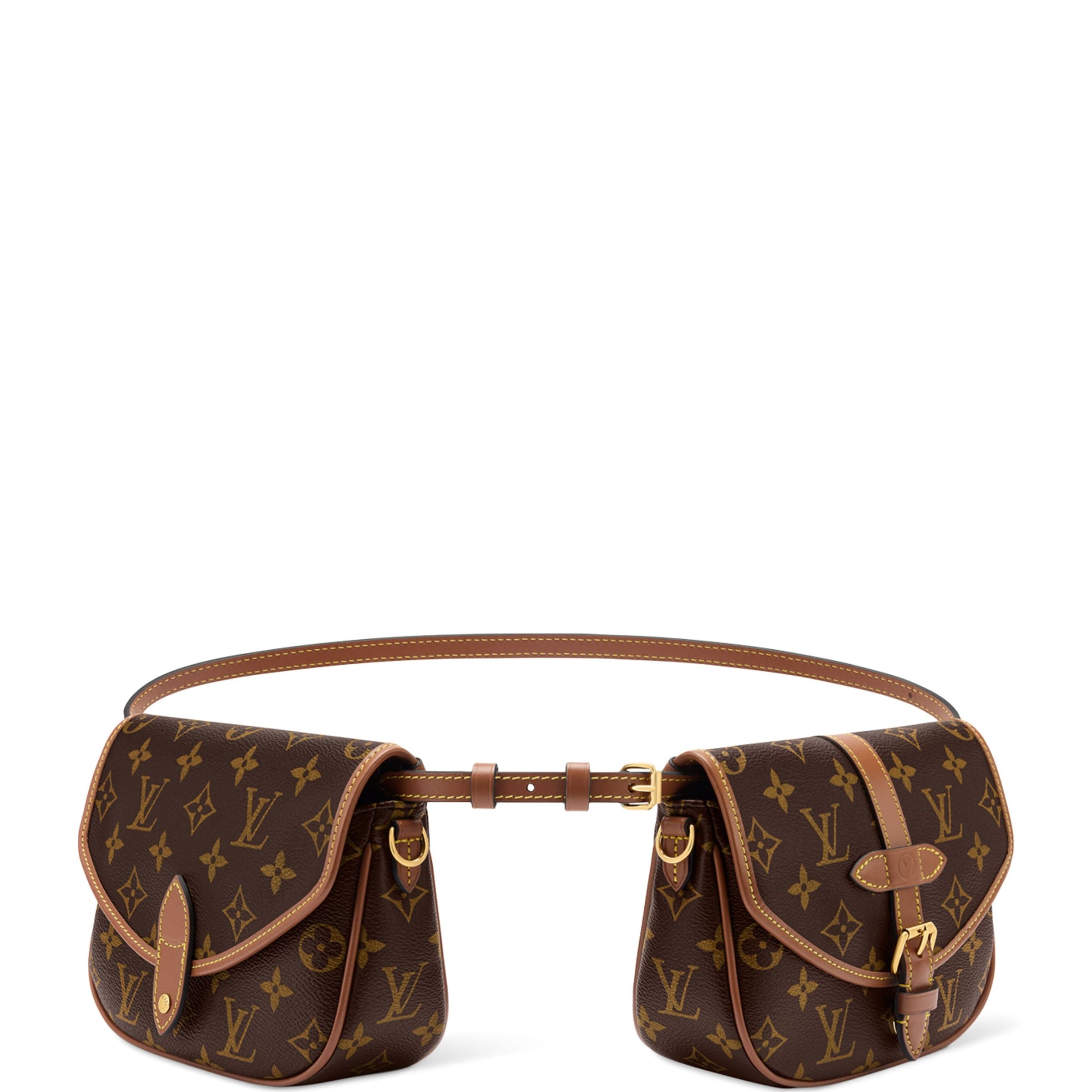 LOUIS VUITTON Black Canvas Duo BB Belt Bag