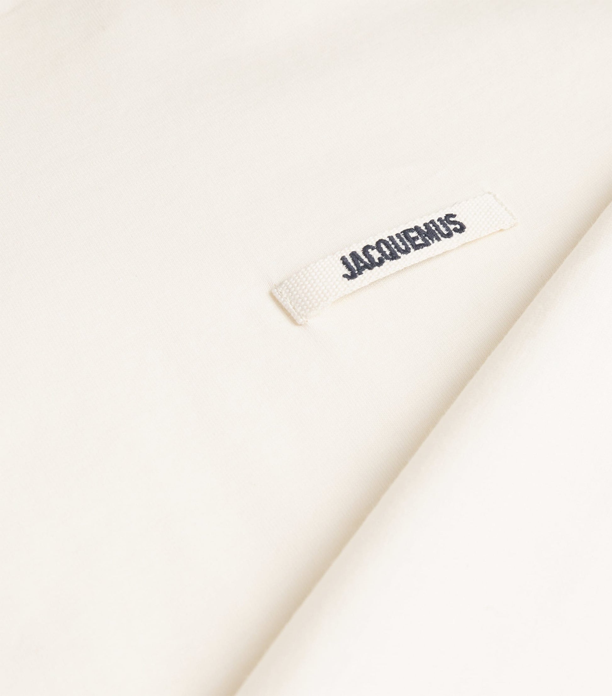 Jacquemus Beige Cotton Grosgrain Logo T-Shirt