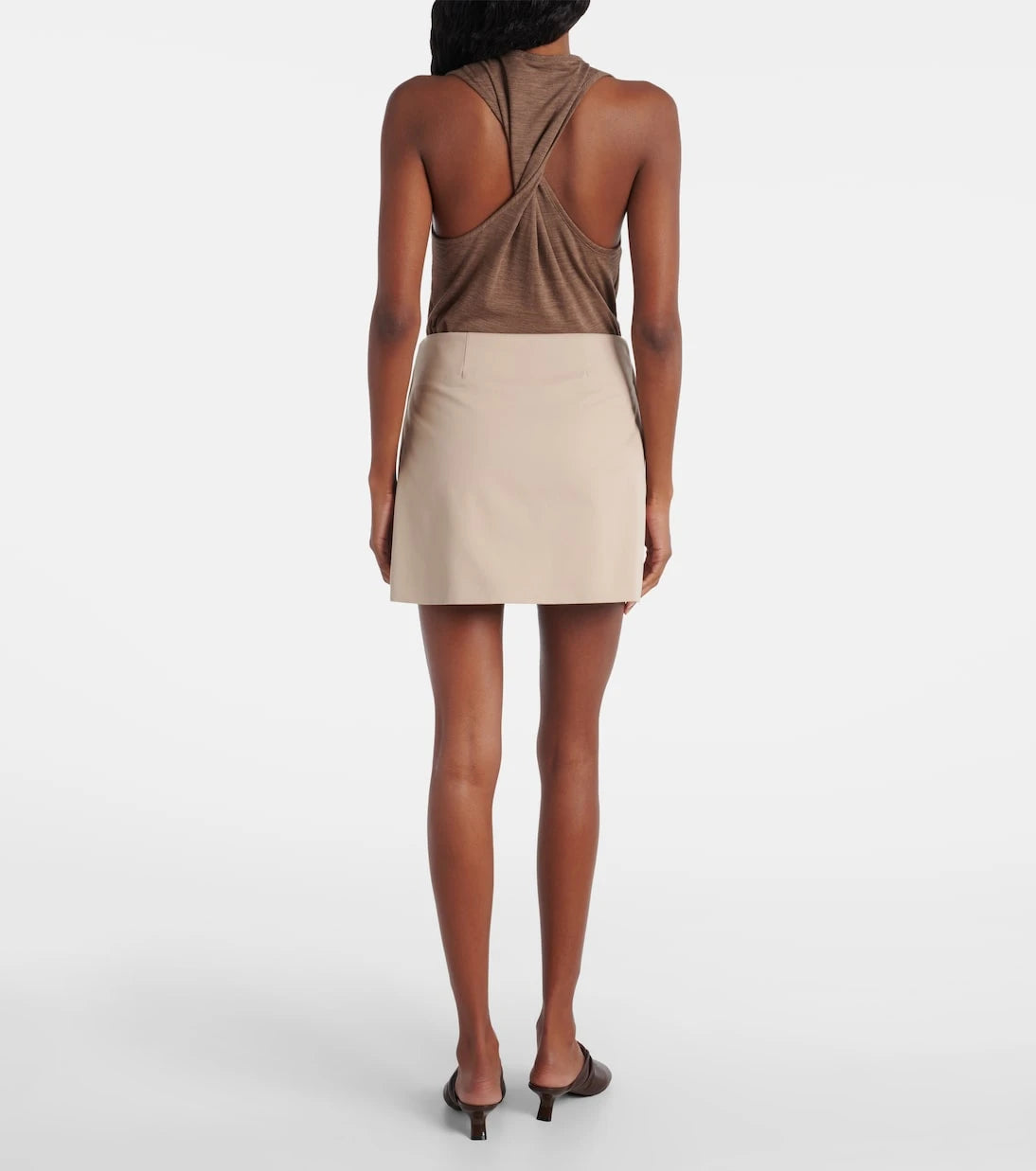 Loewe - Cotton and silk gabardine miniskirt