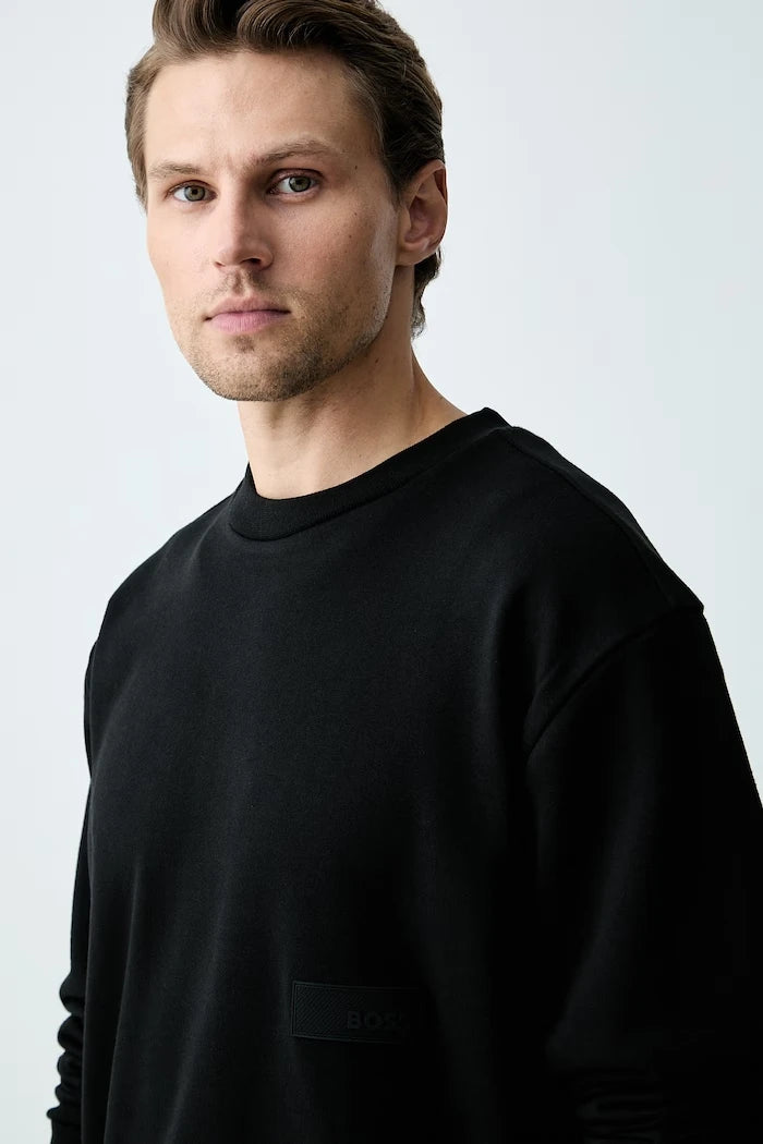 BOSS Green Erkek Pamuklu Sweatshirt SW_Crewneck