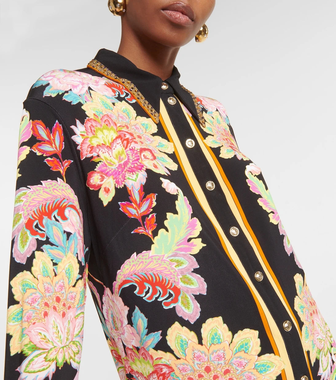 Camilla - Floral jersey shirt