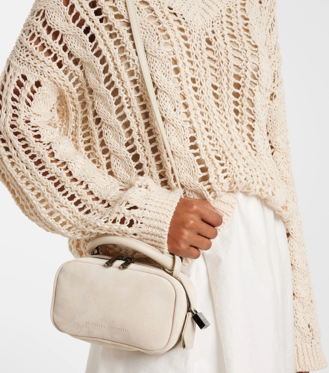 Brunello Cucinelli - Foulard Mini suede tote bag