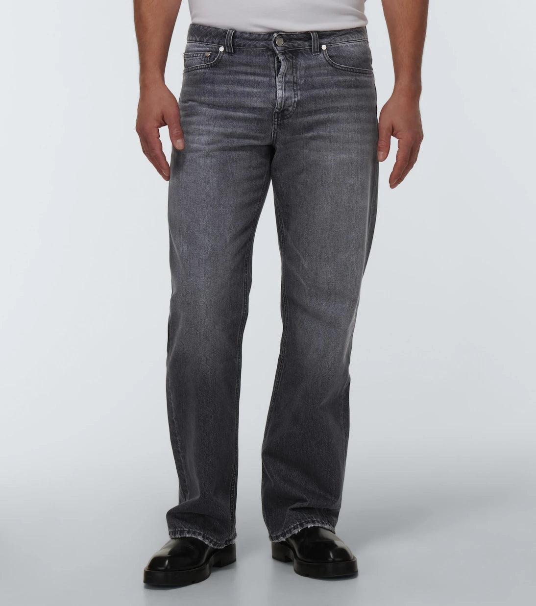Due Diligence - Wide-leg distressed jeans