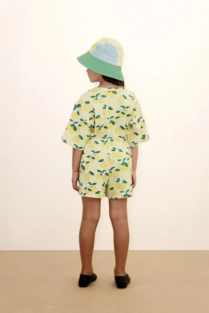 Детски къси панталони Tinycottons ORANGES RIB SHORT