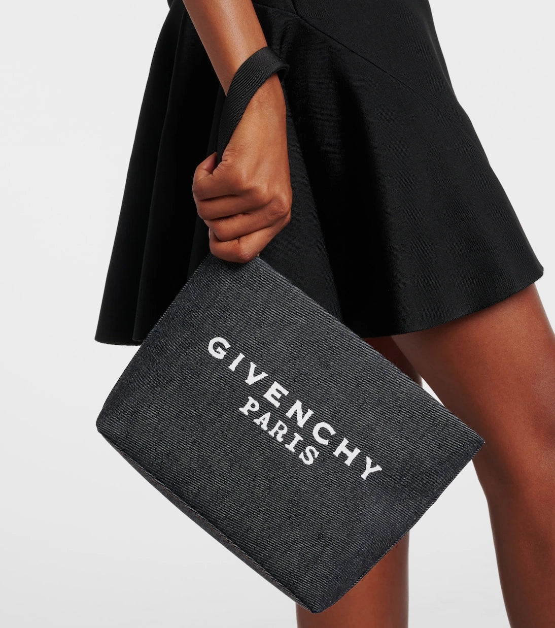 Givenchy - Logo cotton denim pouch