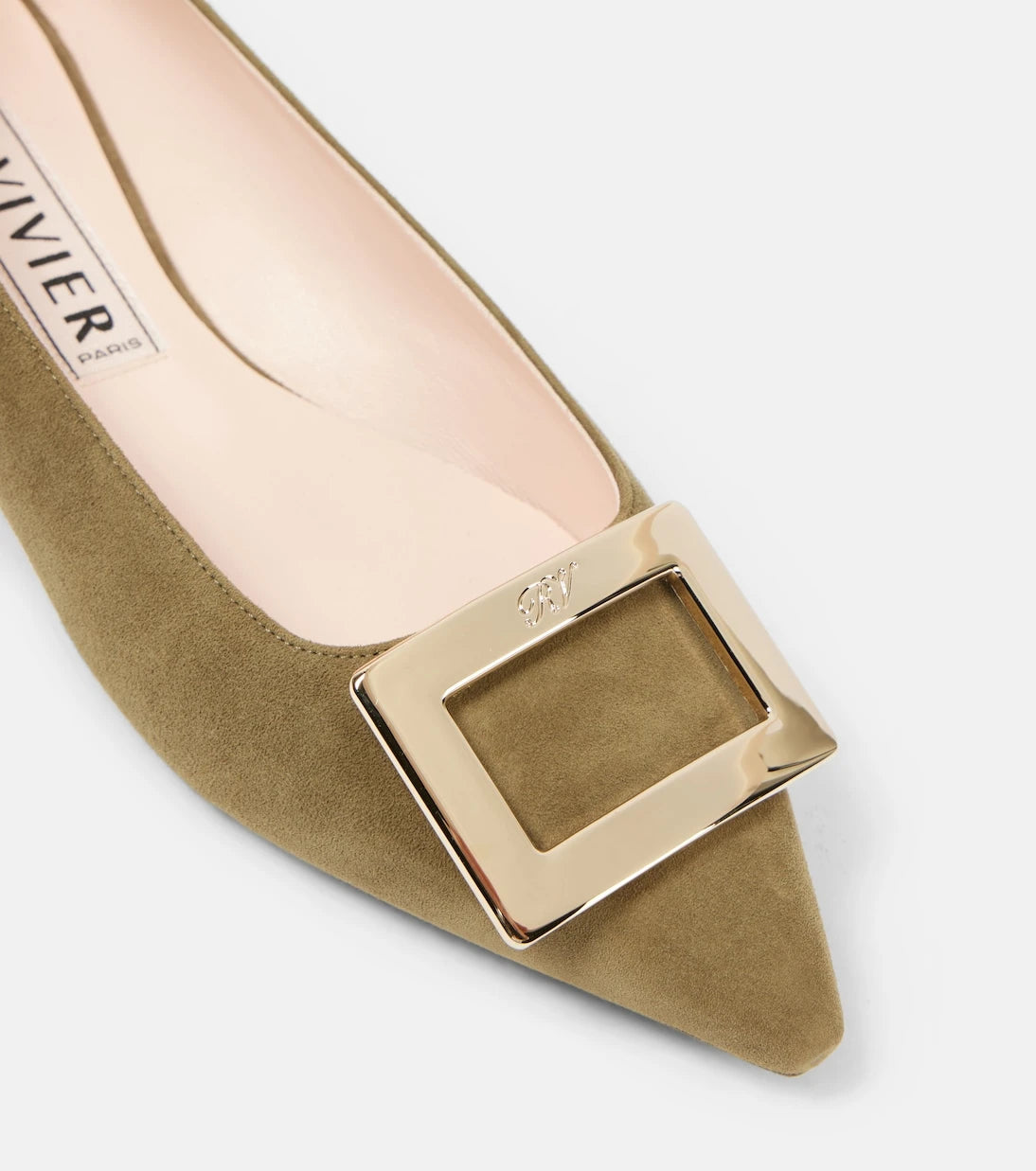 Roger Vivier - حذاء باليه غوميتين المسطح من الجلد السويدي