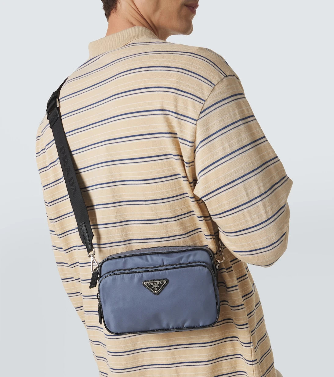 Prada - Re-Nylon leather-trimmed shoulder bag