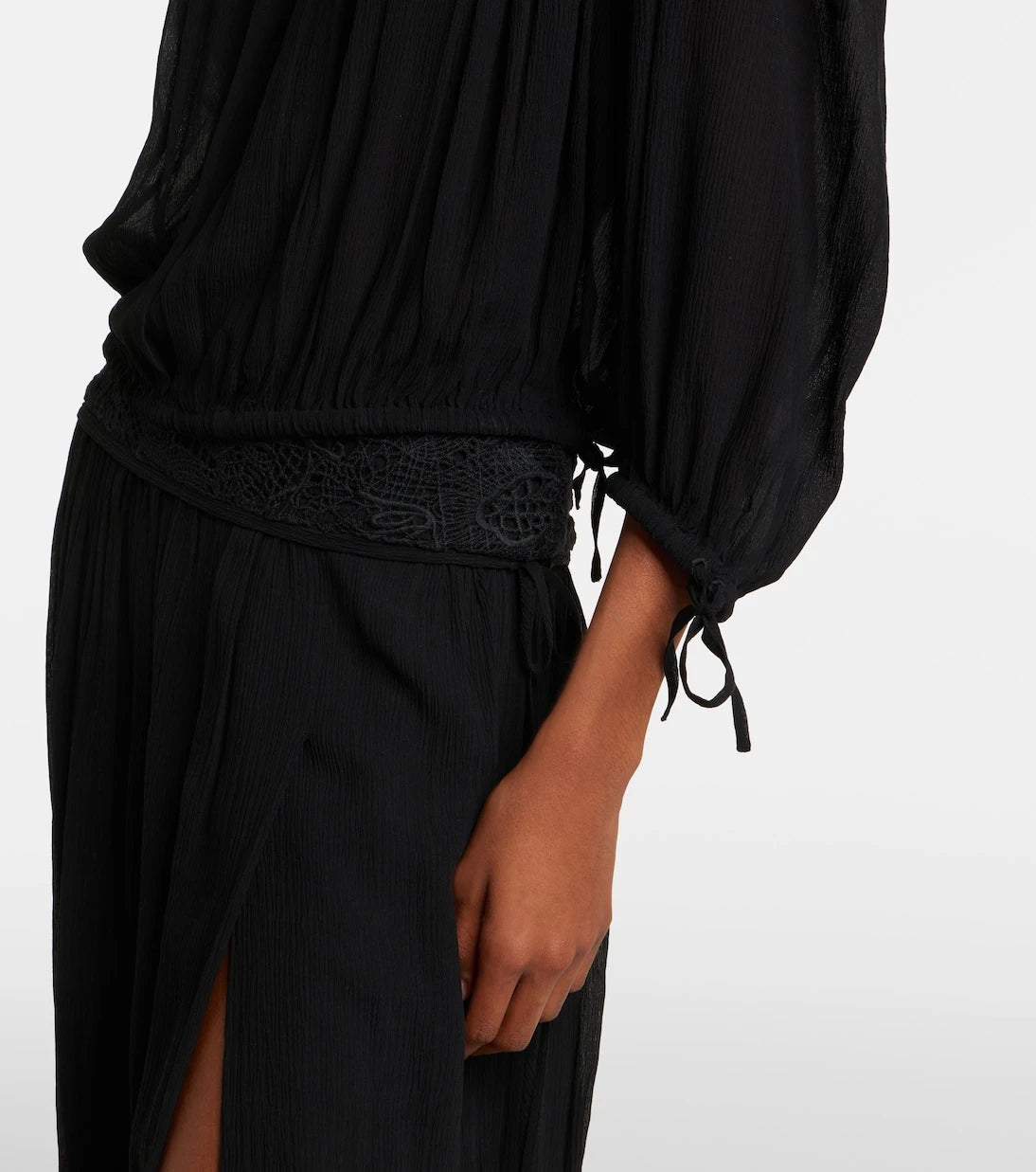 Isabel Marant - Nelida guipure lace-trimmed silk blouse