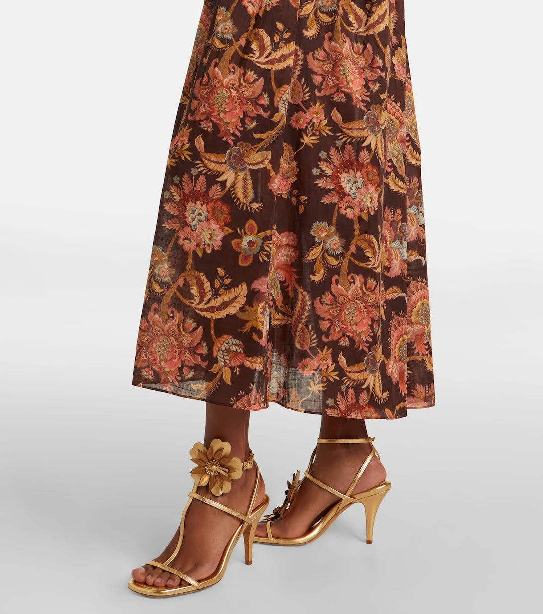 Zimmermann - Aster cutout floral cotton midi dress