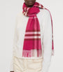 Burberry Pink Cashmere Check Scarf