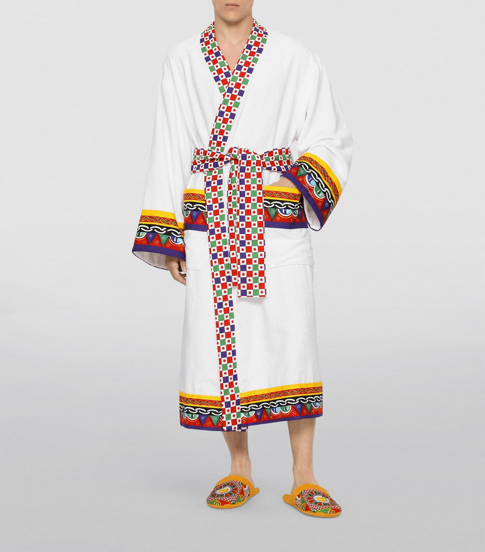 Dolce & Gabbana Casa Cotton-Terry Carretto Bathrobe