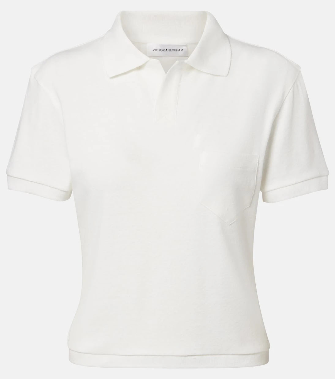 Victoria Beckham - Cotton and linen polo shirt