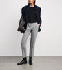 MAX&Co. Grey Wool-Blend Herringbone Straight Trousers