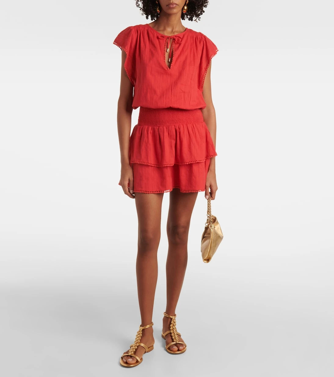 Melissa Odabash - Keri tiered cotton minidress