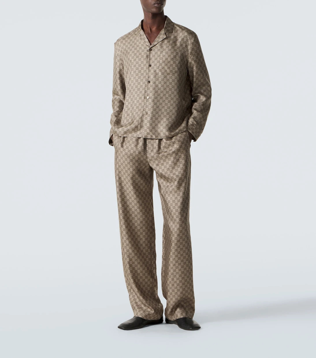Gucci - GG printed silk twill shirt
