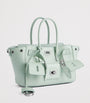 Balenciaga Green Mini Leather Bel Air Carry All Tote Bag