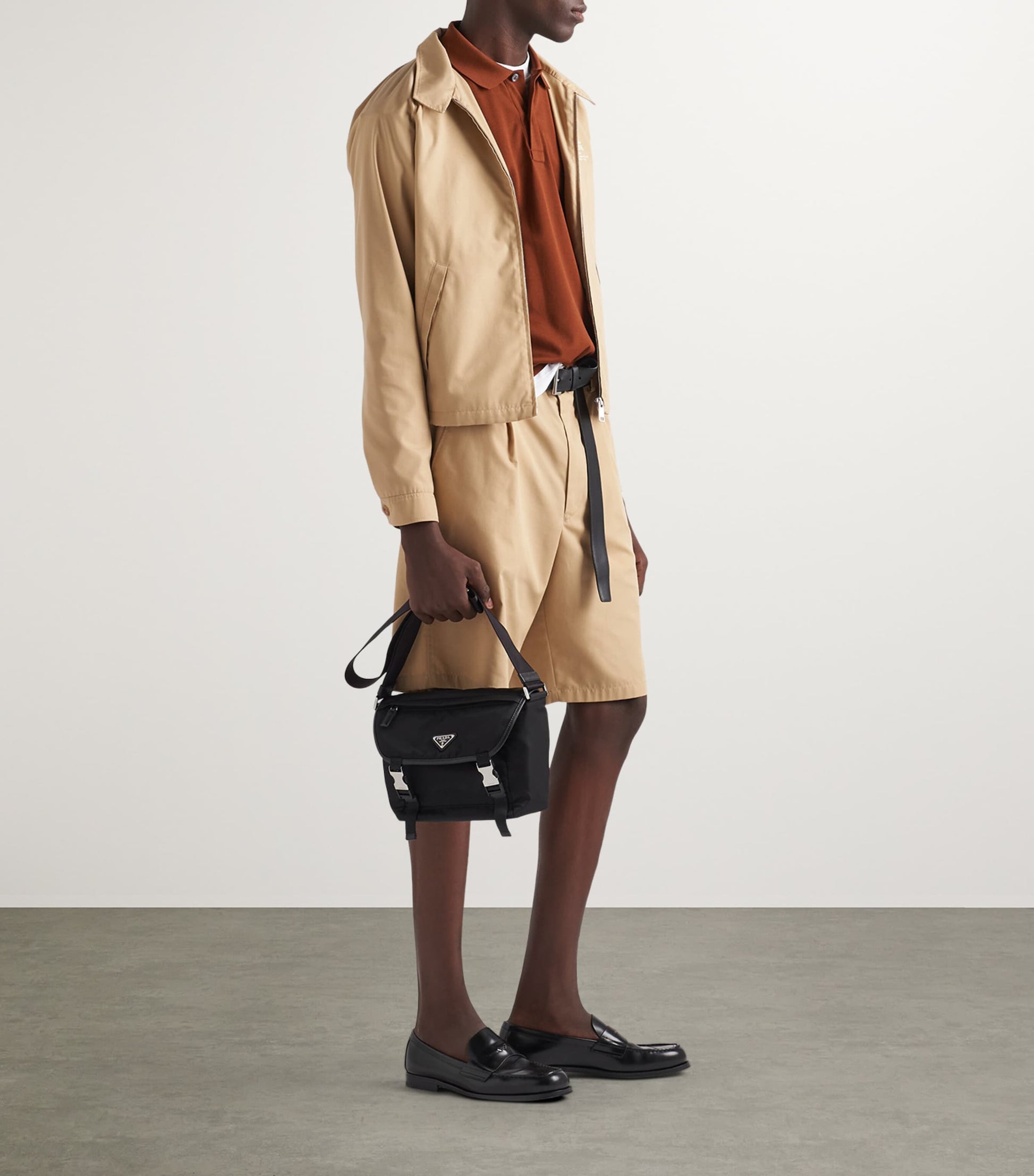 Prada Re-Nylon and Saffiano Leather Shoulder Bag